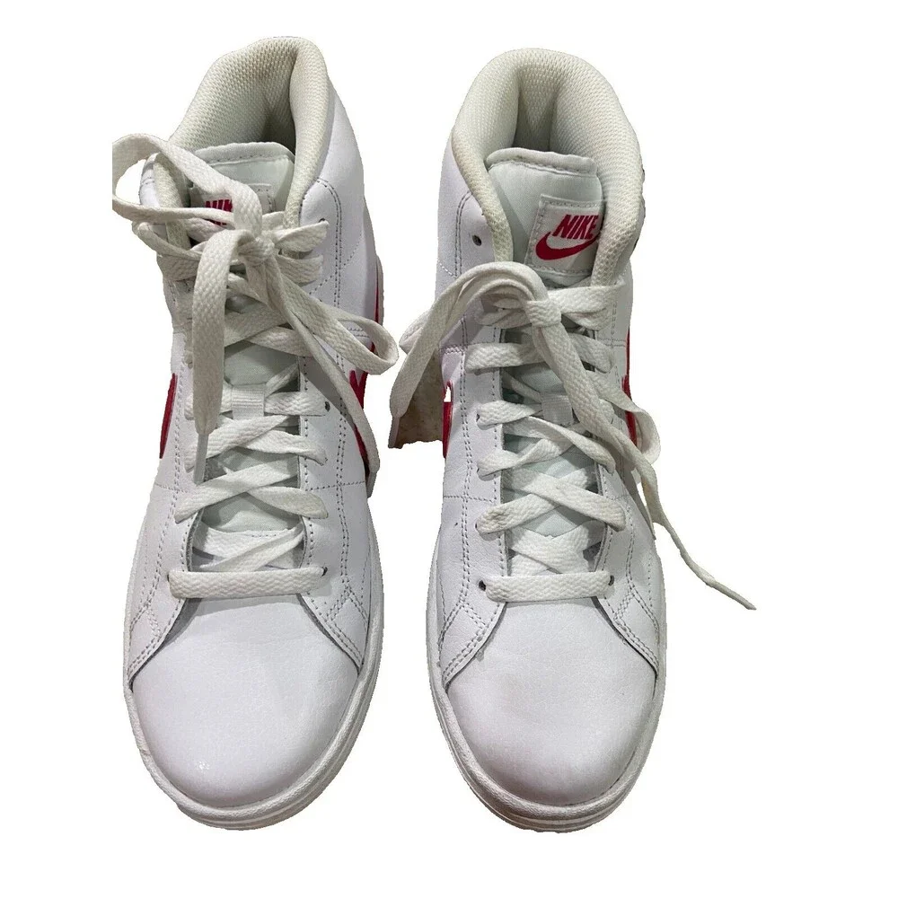 Size 7.5 - Nike Court Royale 2 Mid White Rush Pink